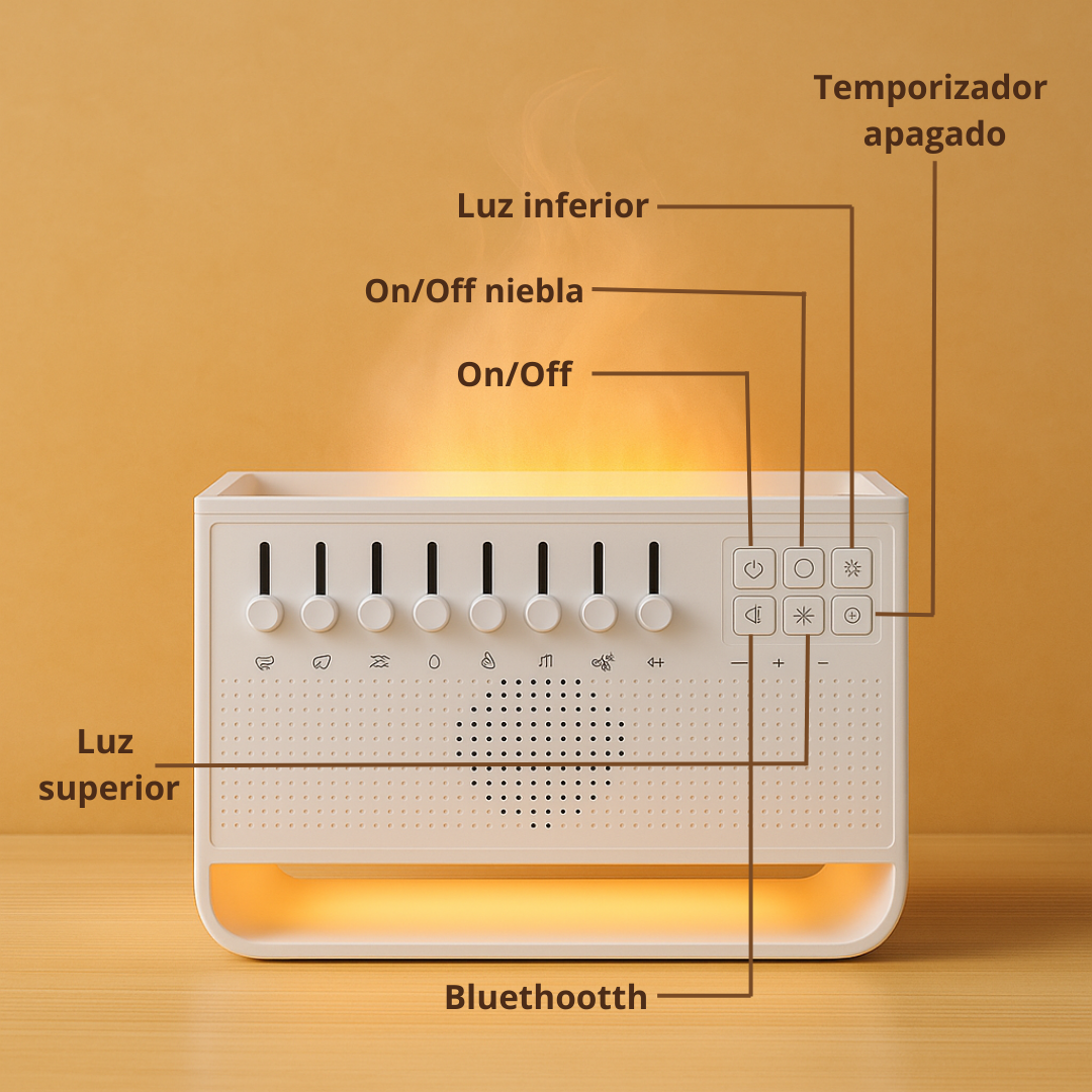 Difusor de aromas con sonidos y luz